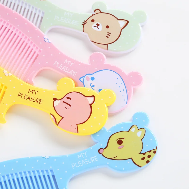 2 Pcs/set Baby Hair Brush Comb Kids Portable Plastic Hair Brush Child One Small+ One Big Anti-static Head Massager Cartoon Comb