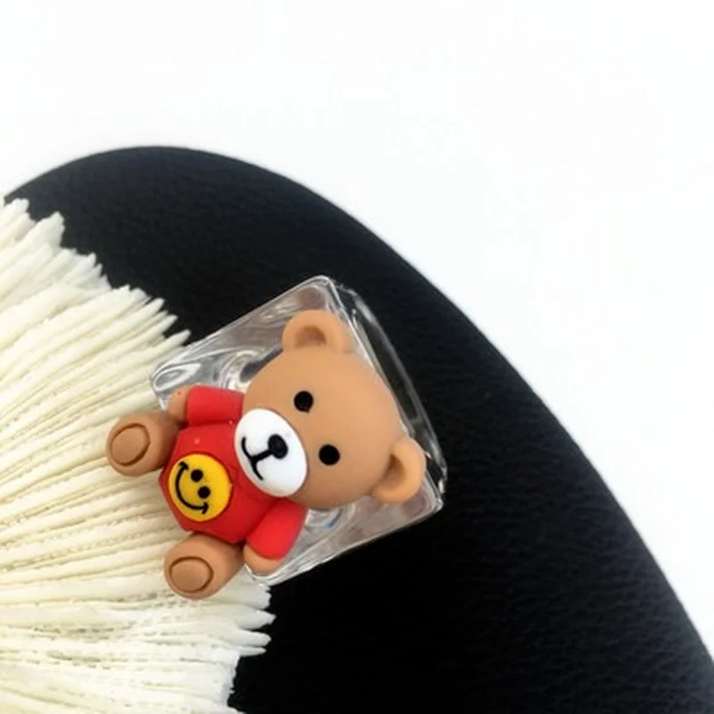 

New Fashion Multicolor Acrylic Resin Bear Rings for Men Women Finger Jewelry Lovely Animal Ring Gift Party Couple Night Club