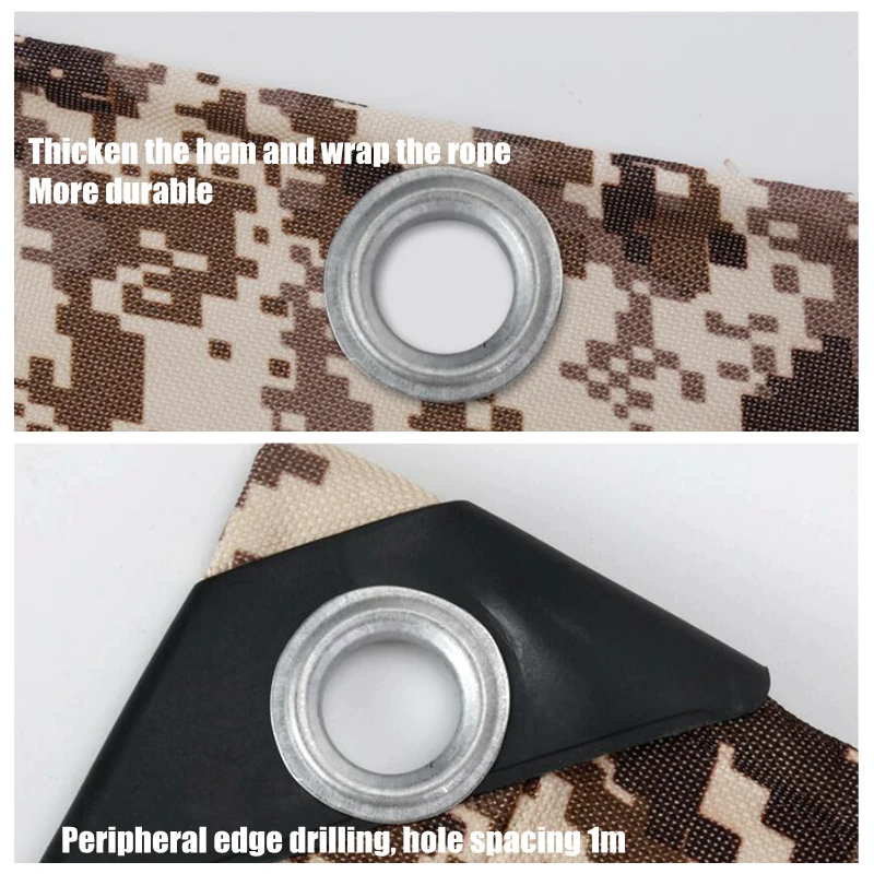 Толстый Камуфляжный песочный брезент толщиной 0 35 мм Непромокаемая ткань уличная