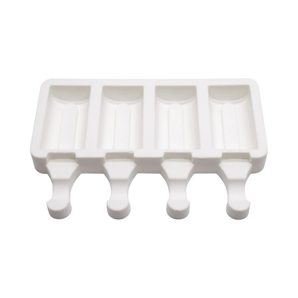 

4 Cell Silicone Ice Cream Mold Handmade Popsicle Mold Mousse Dessert Freezer Juice Ice Cube Tray Barrel Maker Mould