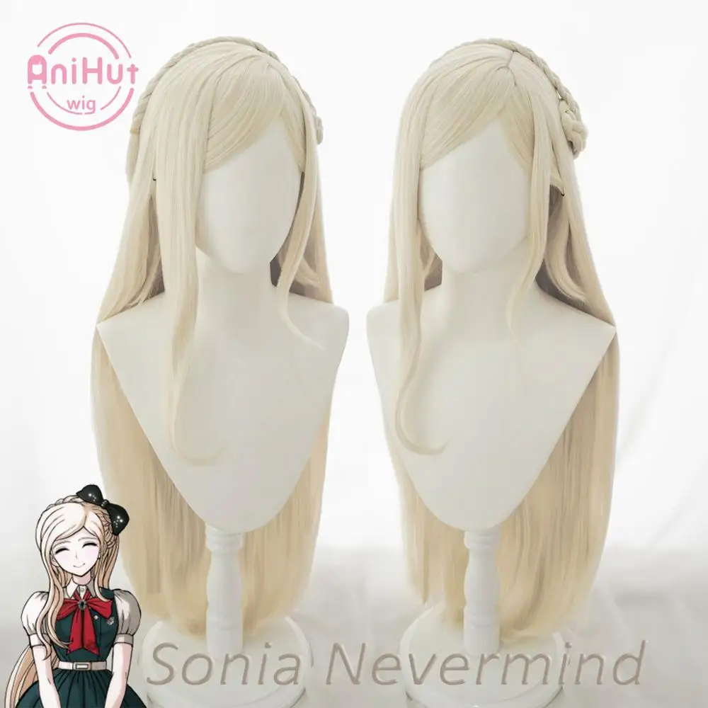 Парик для косплея Sonia nevermind Danganronpa термостойкий синтетический со светлыми