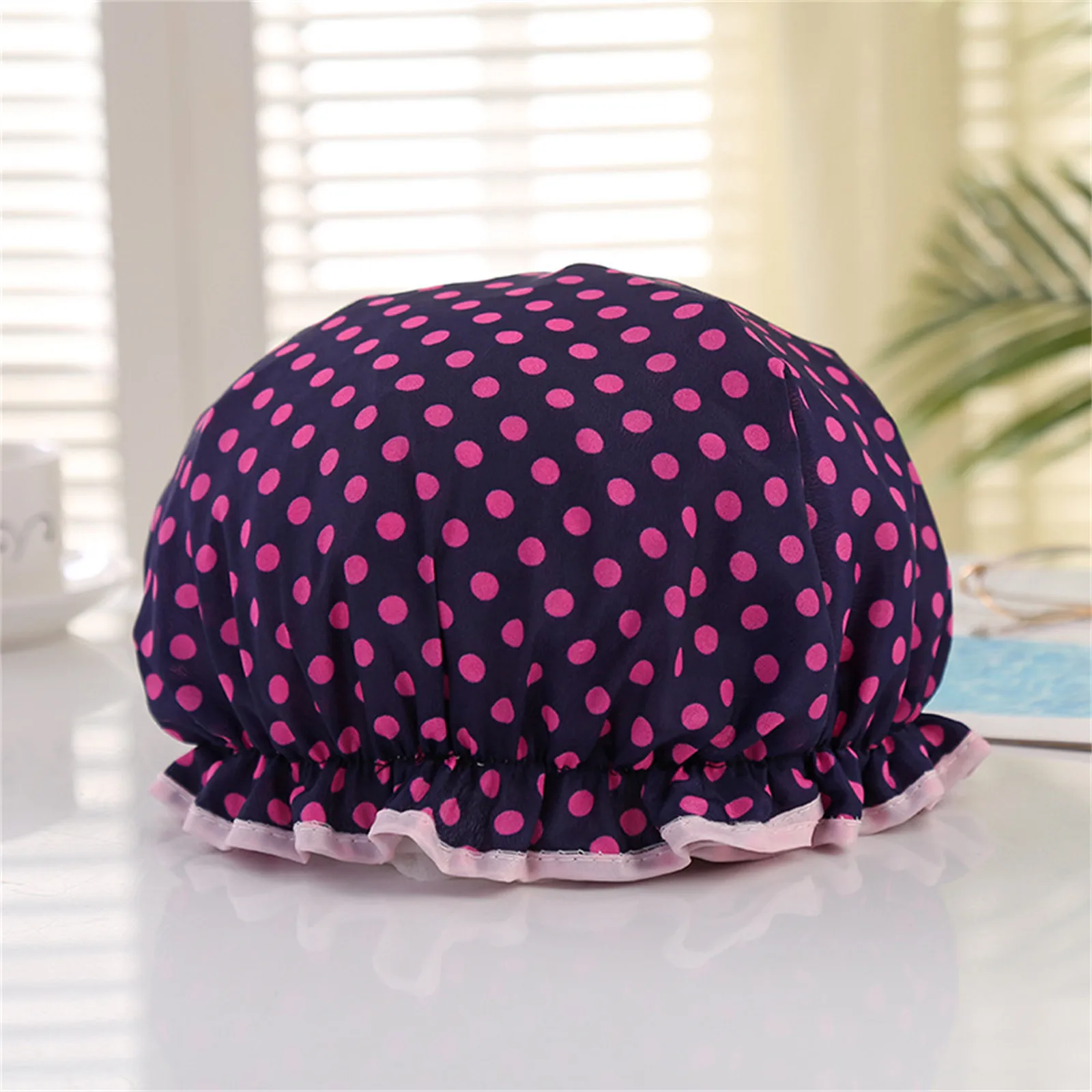

3pcs Waterproof Shower Cap High Quality Hair Salon Thicken Elastic Thicken For Women Bath Hat Bathroom Products Satin Bonnet