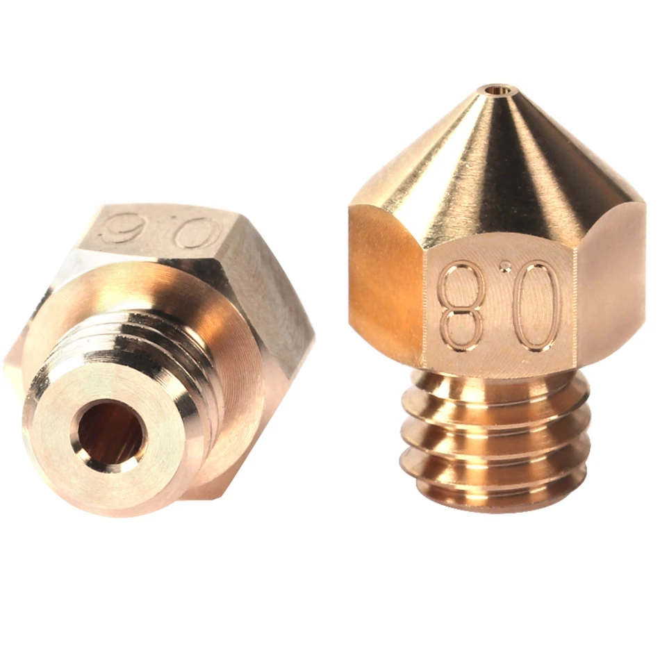 Латунные сопла MK8 высокого качества 4 шт. 0 2 6 8 для Micro Swiss hotend Creality CR 10 CR10 Ender 3 pro ANET 3D