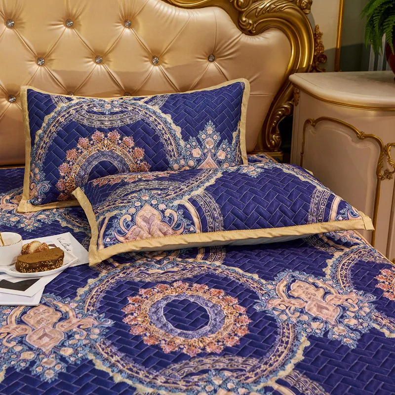 2020 новые продукты ледяной шелк жаккардовый стеганый коврик постельное белье