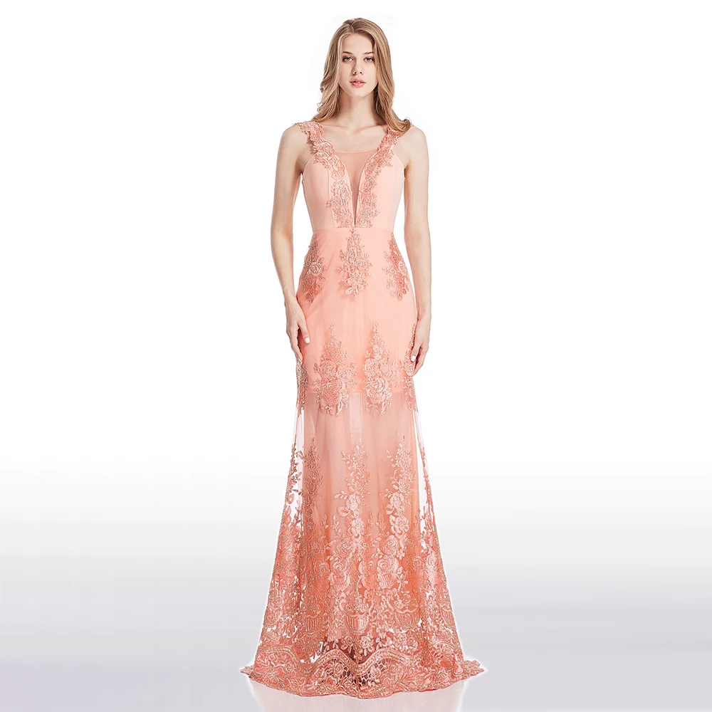 Angel-fashions вечернее платье с цветочной вышивкой на тонких бретельках длинное свадебное платье русалки небесно-голубое 432