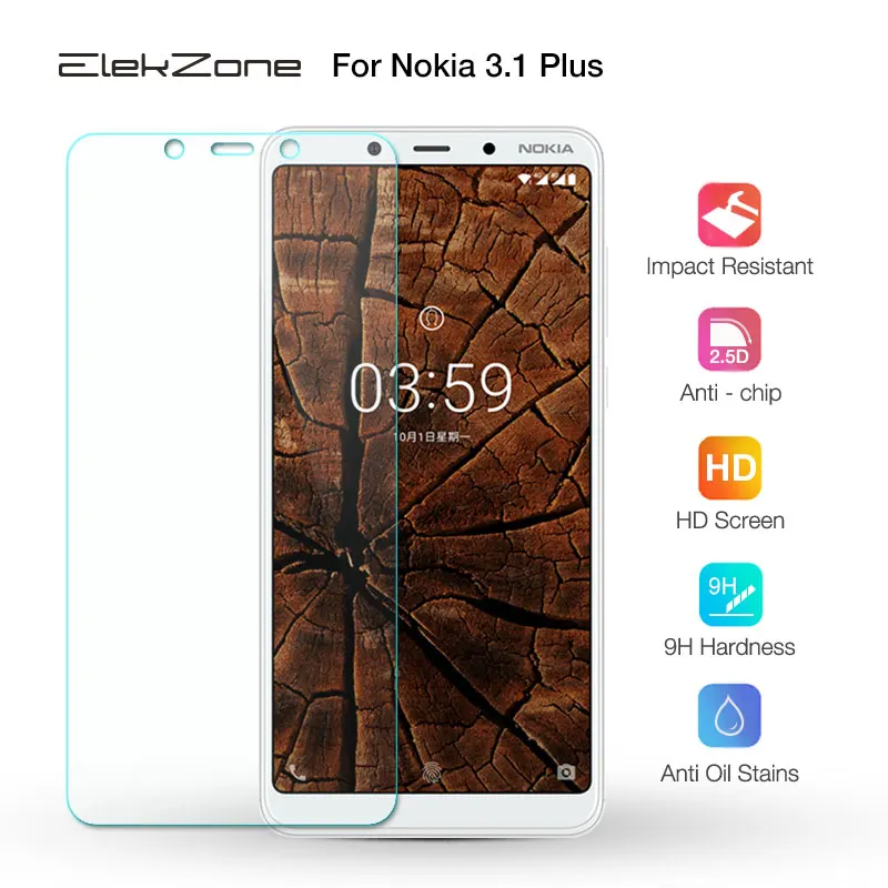 Для Nokia 3 1 Plus 2 шт. Защитная пленка для экрана закаленное защитное стекло HD 9H