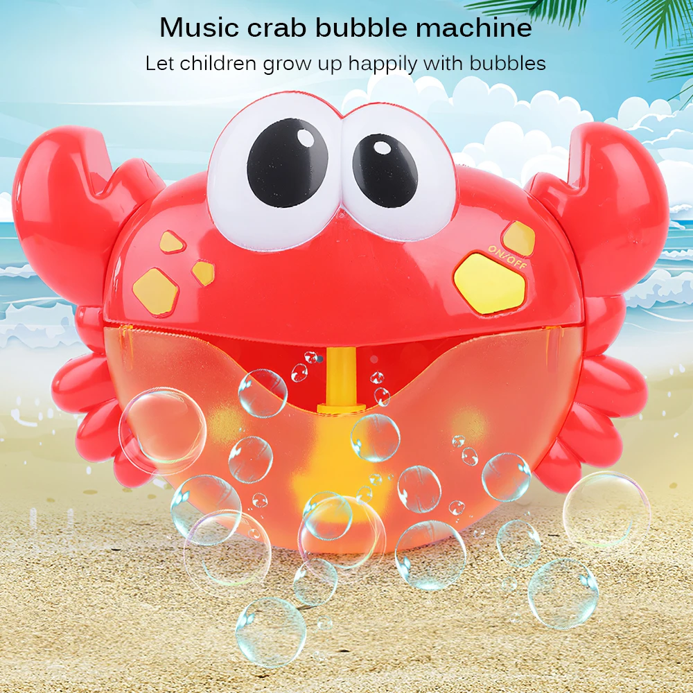 

Outdoor Bubble Machine Crabs Music Kids Bath Toy Bathtub Soap Automatic Bubble Maker Baby Bathroom Toy For Children