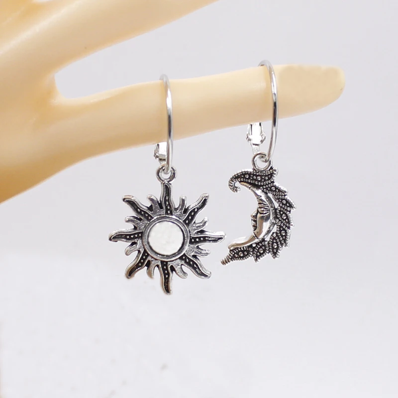 Солнце и луна серьги искусственная кожа кольца серьги-кольца звезда подарок |