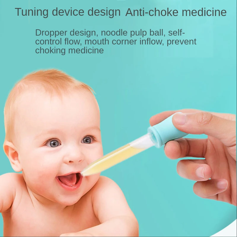 Gotero para beb&eacute;, alimentador de medicina a prueba de choques, alimentador de Medicina de agua para beb&eacute; reci&eacute;n nacido con escala, alimentador de Medicina de Gel de s&iacute;lice de 5ml-1