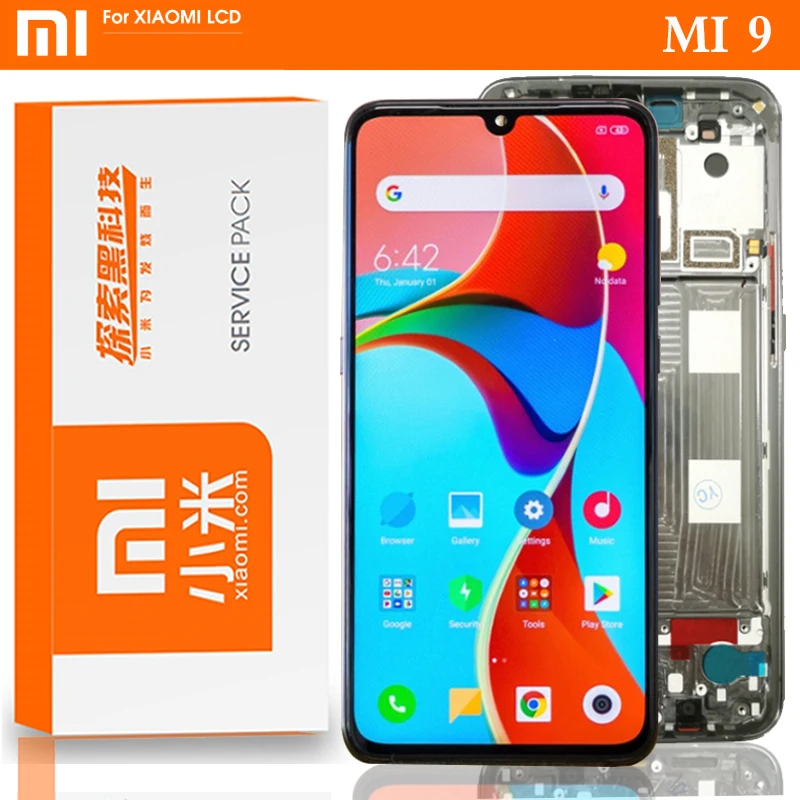 10 шт./лот AMOLED ЖК дисплей с рамкой для XIAOMI Mi 9 сенсорный экран дигитайзер в сборе MI9