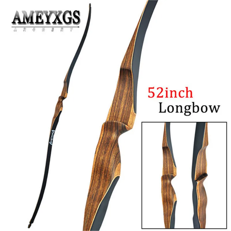

1pc 52inch 10-30lbs Longbow Hunting Recurve Bow Laminated Wood Bow Riser Youth Shooting Training Long Bow Archery Accessories