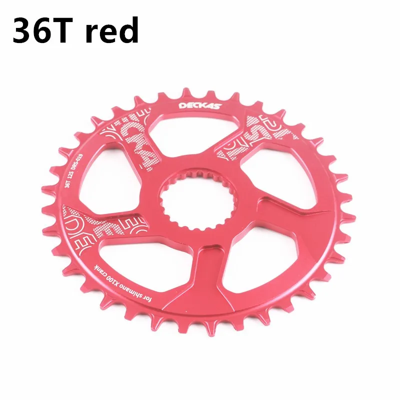 36T red DECKAS, 12 Скоростей, круглая цепь, центральный замок, MTB велосипед, 32 T, 34 T, 36 T, 38 T, зубная пластина, запчасти для M7100, M8100, M9100, шатун - Цвет: 36T red