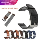 Ремешок кожаный для Samsung Galaxy Watch 3 41 мм 45 мм Active 2 20 мм, сменный Браслет для наручных часов Samsung