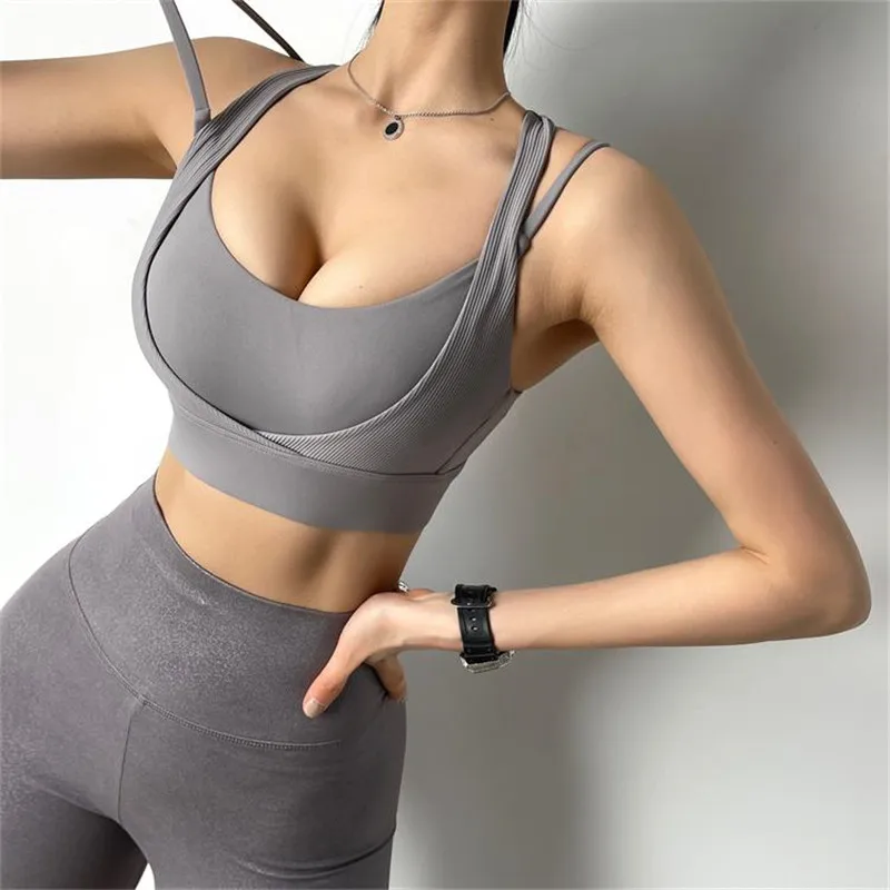

Women Sports Bra Sexy Push Up Fitness Athletic Gym Active Wear Padded Yoga Bra Running Underwear Crop Tops Sportswear
