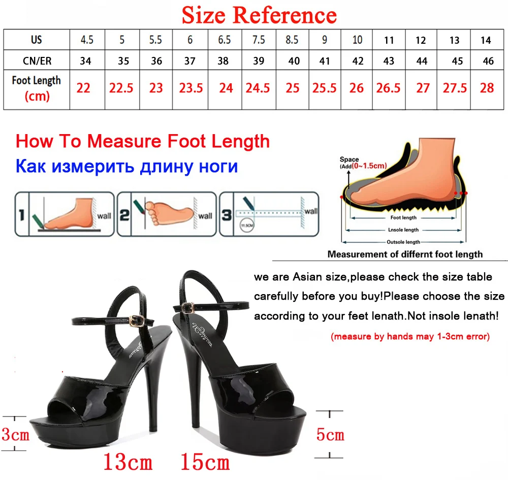 

13cm-15cm High-heeled sandals shoes platform patent leather nightclubs fun female shoes fish-mouth sexy ladies sandals summer