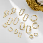Серьги-кольца Huggie женские, минималистичные золотистые геометрические витые серьги-кольца простого небольшого и серьги в виде больших кругов цвета, бижутерия