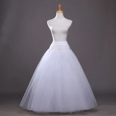 

3-layer Hoop-free Long Style Petticoat Bridal Wedding Dress Lined Ladies Women Party Dresses Role-playing Lining