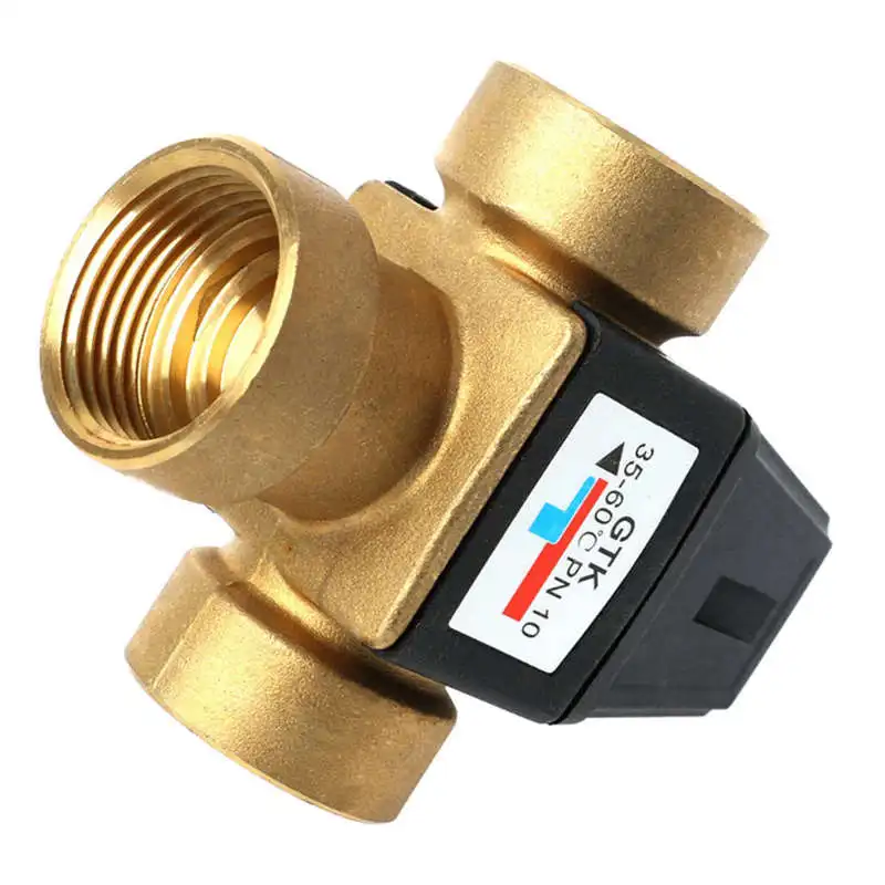 Dn25 Solar Water Heater Valve 3-Way Thermostatic Mixer 1 Inch 3 Way Male Thread Mixing |