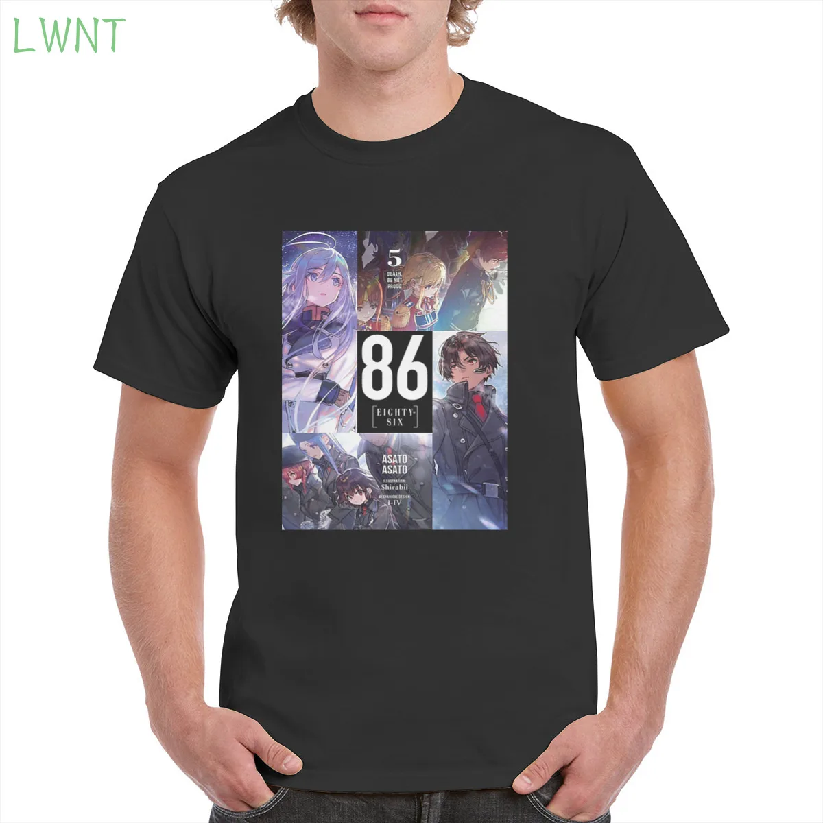 

Eighty Six Animepartner 100% Cotton Tshirt Top Harajuku Aesthetic Tshirt Oversized clothes Female/Man