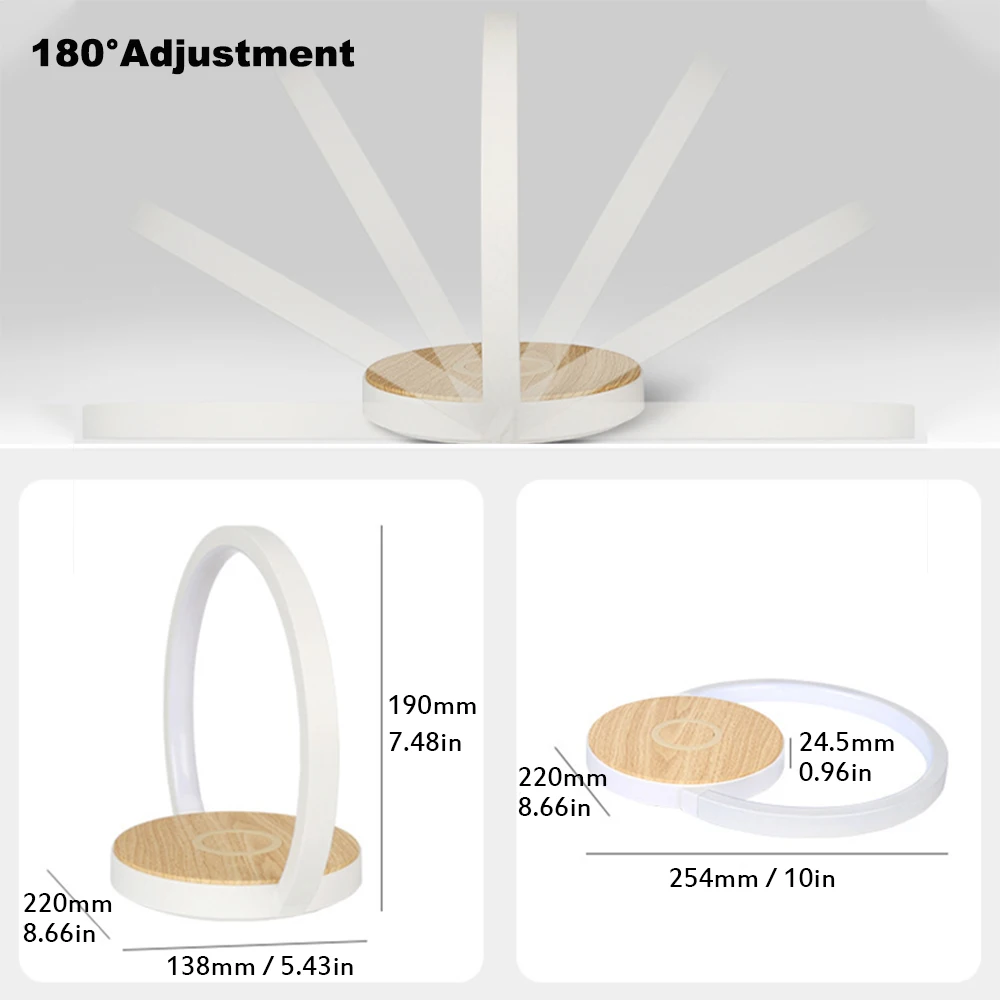 Настольная лампа быстрая Qi 10 Вт Беспроводное зарядное устройство для iPhone 8Plus X XR XS