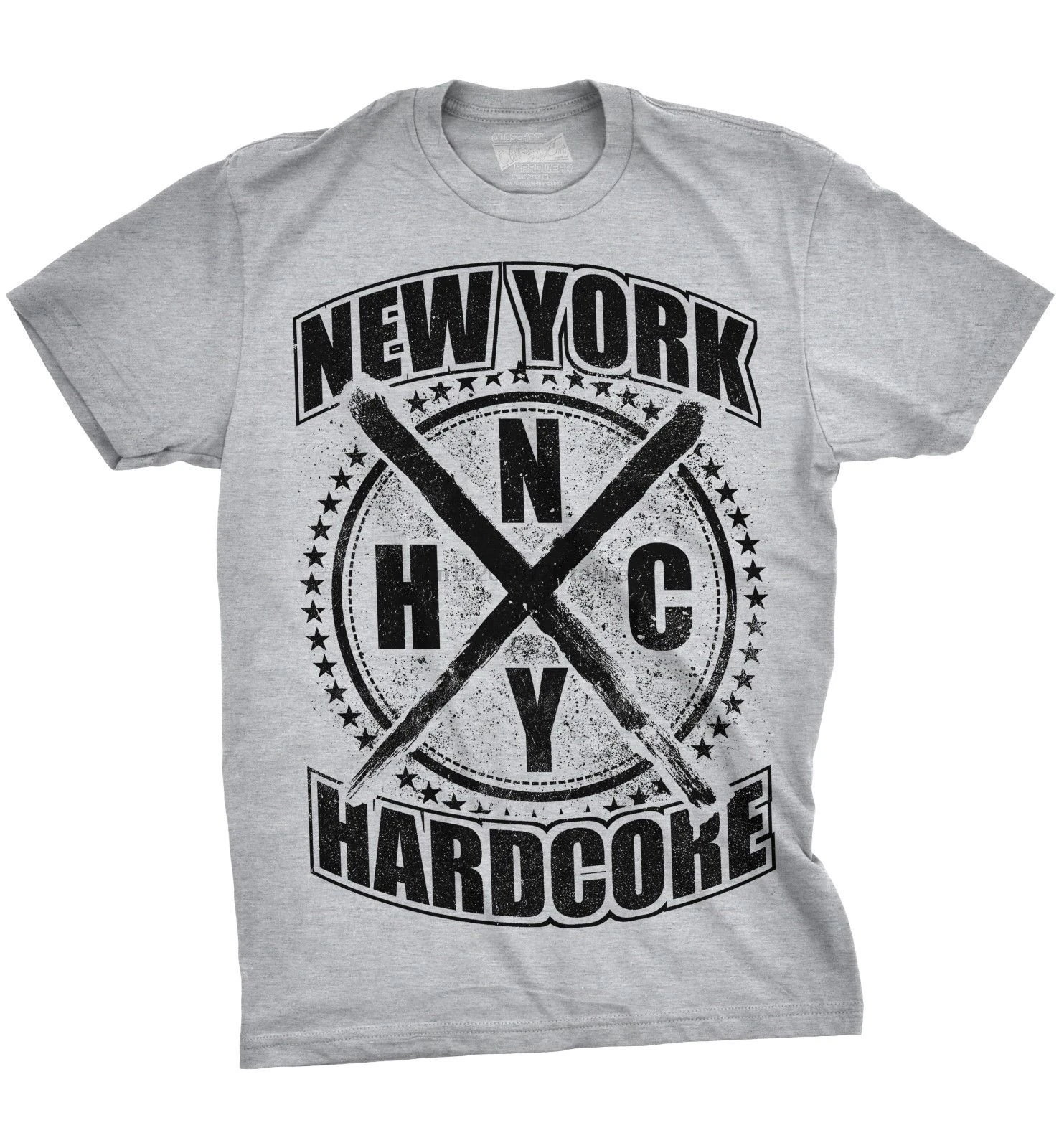 Нью Йоркская Футболка с принтом Hardcore Cross Heathergray Agnostic спереди Madball Мужская