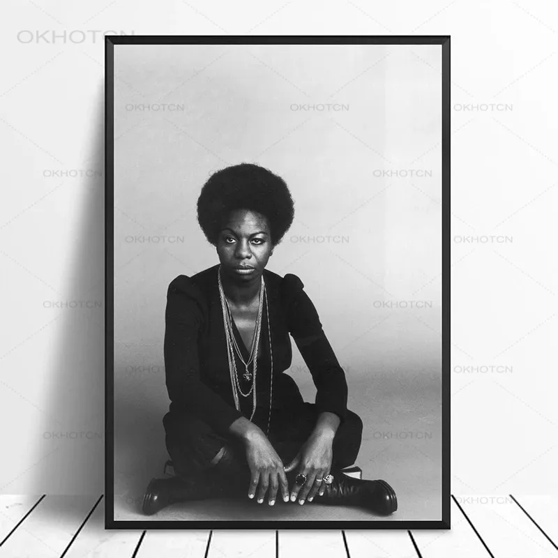 

Nina Simone Singer Music Poster Hip Hop Rapprint Music Band Star Poster Wall Art Painting Room Home Decor Canvas Print