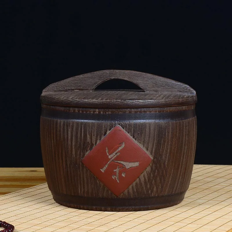 Чайная банка ручной работы из натуральной фиолетовой глины чайная с уплотнением