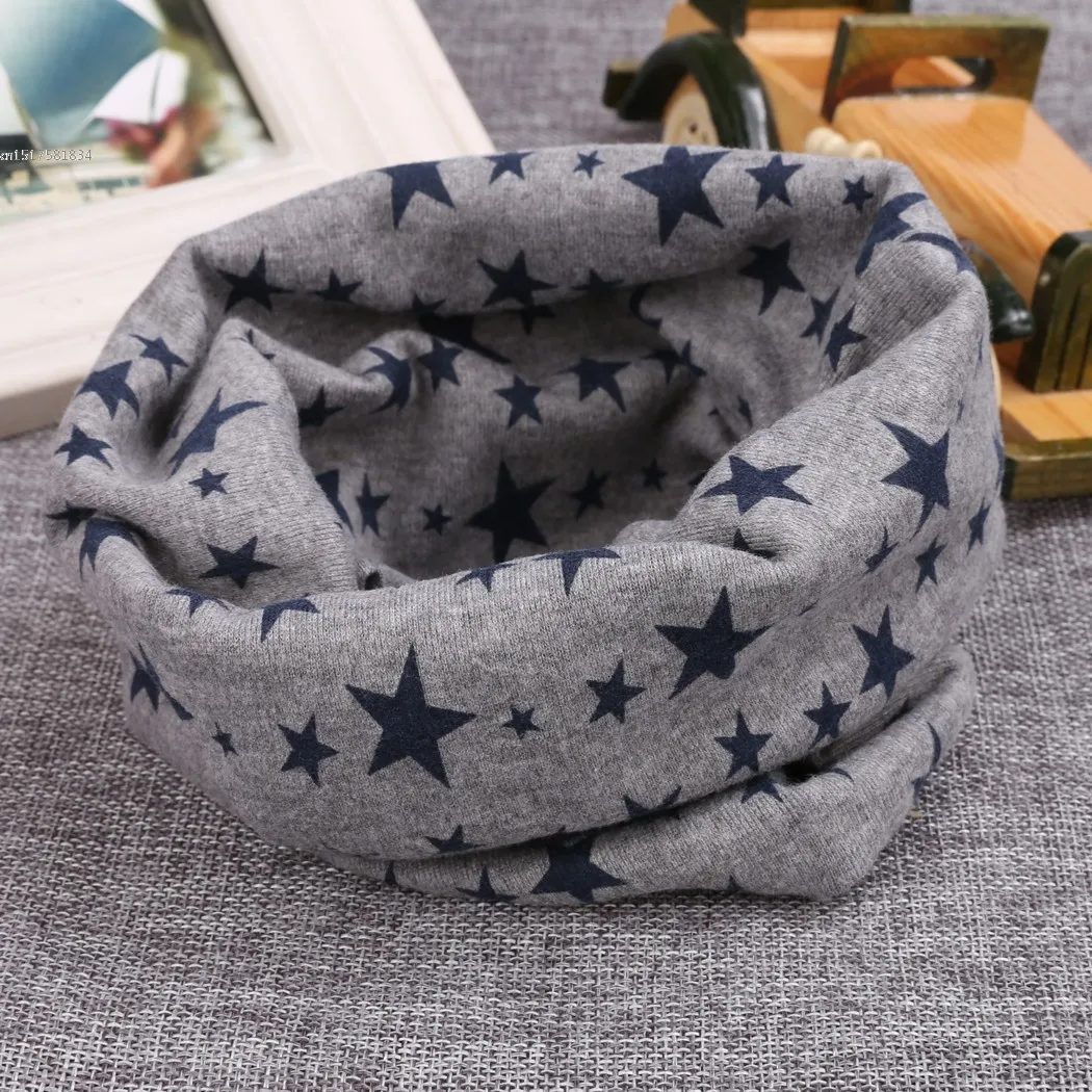 New Fashion Kids Long Warm Stars Printed Snood Outdoor Neck Warmer |