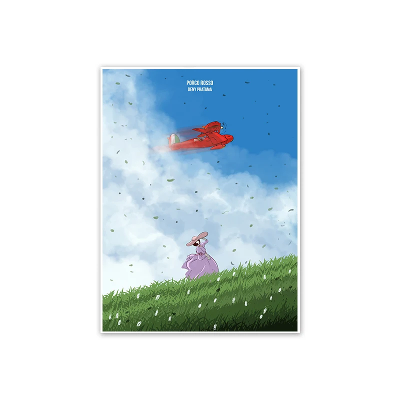 Jun Миядзаки Spirited Away Totoro белая бумага для художественной печати плакатов бар