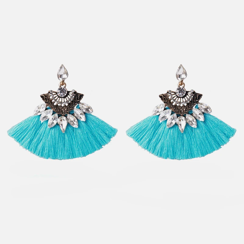 Ztech 32 дизайн синий кристалл/Кисточка/смолы Eearrings pendientes mujer moda Za новые большие массивные Оптовые аксессуары для ушей