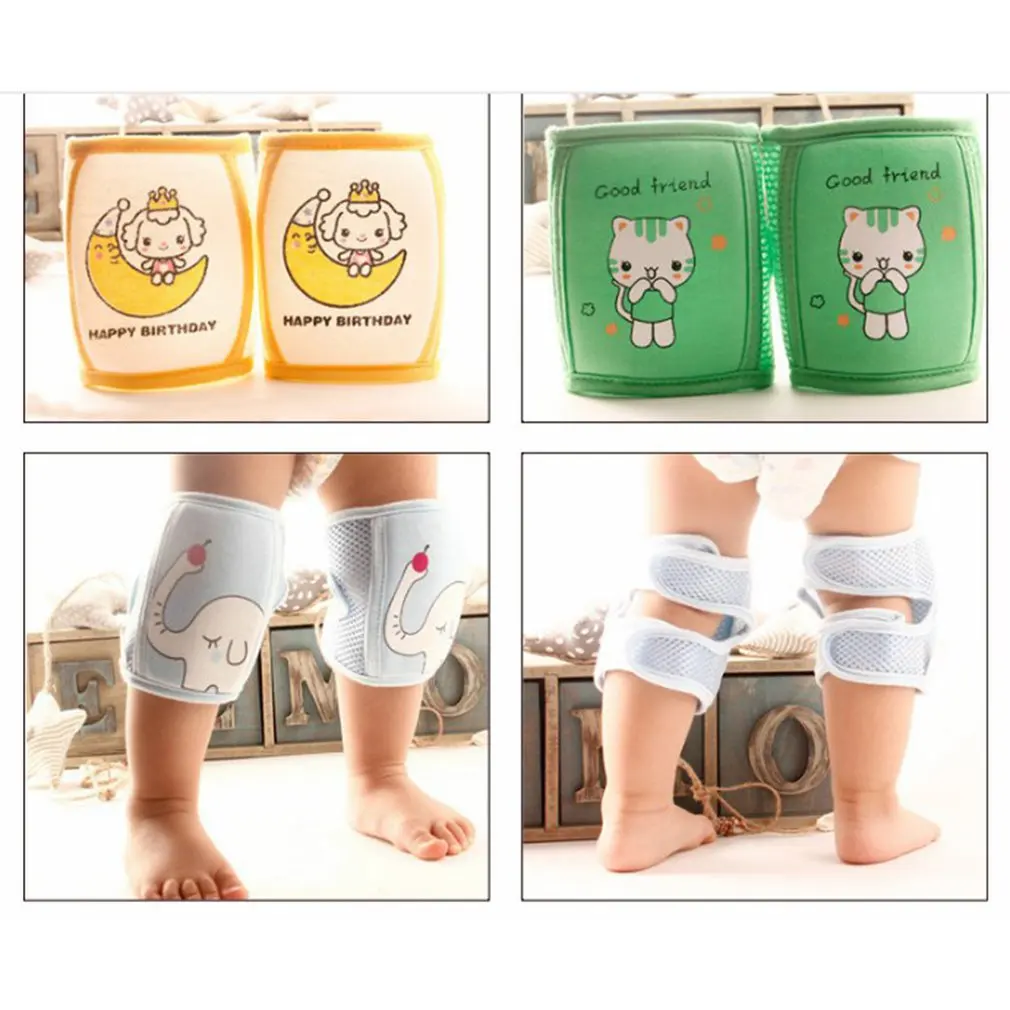 New Baby Knee Pads Cute Cartoon Monkey Baby Knee Pads Elbow Guard Kids Learn To Walk Resistant Crawling Protective Gear