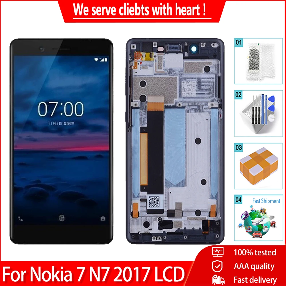 5 2 &quotОригинальный ЖК дисплей для Nokia 7 TA 1041 сенсорный экран дигитайзер в сборе +
