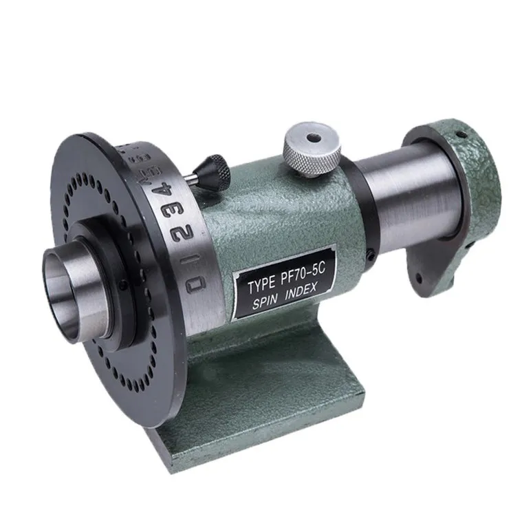 NEW PF70-5C simple indexing head 5C chuck equal split drilling and milling grinder can be connected to 2 3 4 5 inch chuck