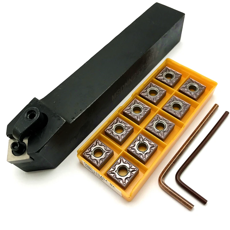 MSDNN1616H12 MSDNN2020K12 MSDNN2525M12 portaherramientas de torneado exterior + insertos de carburo SNMG120404 corte de torno inserción de conjunto de herramientas