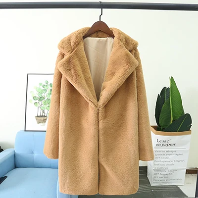 Новинка, пальто из искусственного меха кролика, короткое пальто - Цвет: brown