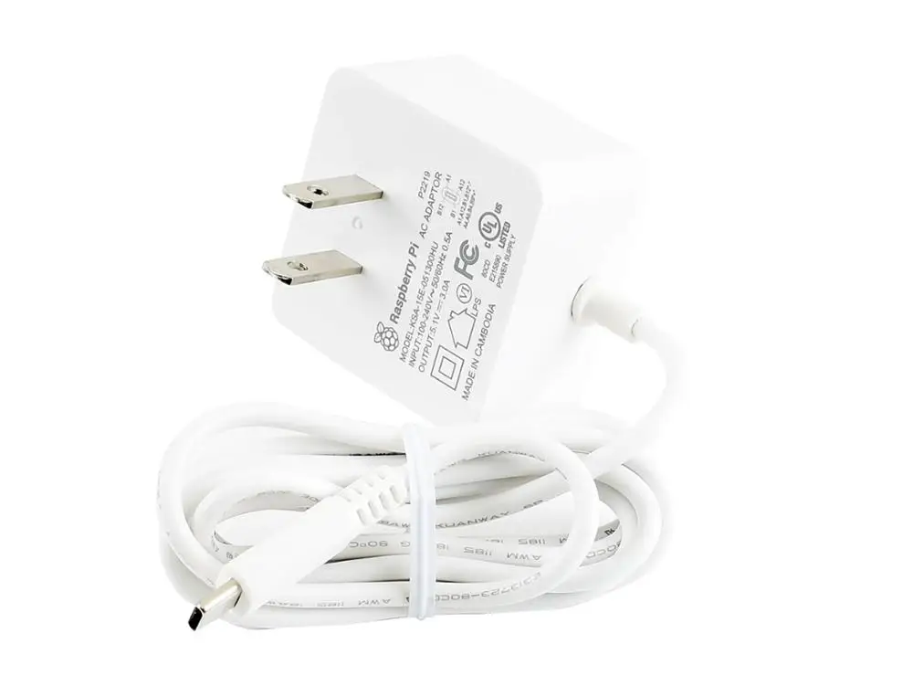 Официальный/оригинальный разъем с выходным питанием Raspberry Pi питания для 4 США