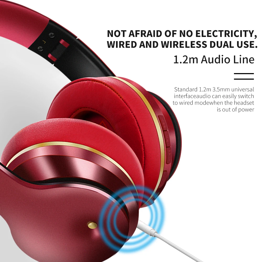 Беспроводная складная Bluetooth гарнитура IKOLE ANC HIFI наушники с супер басами и активным