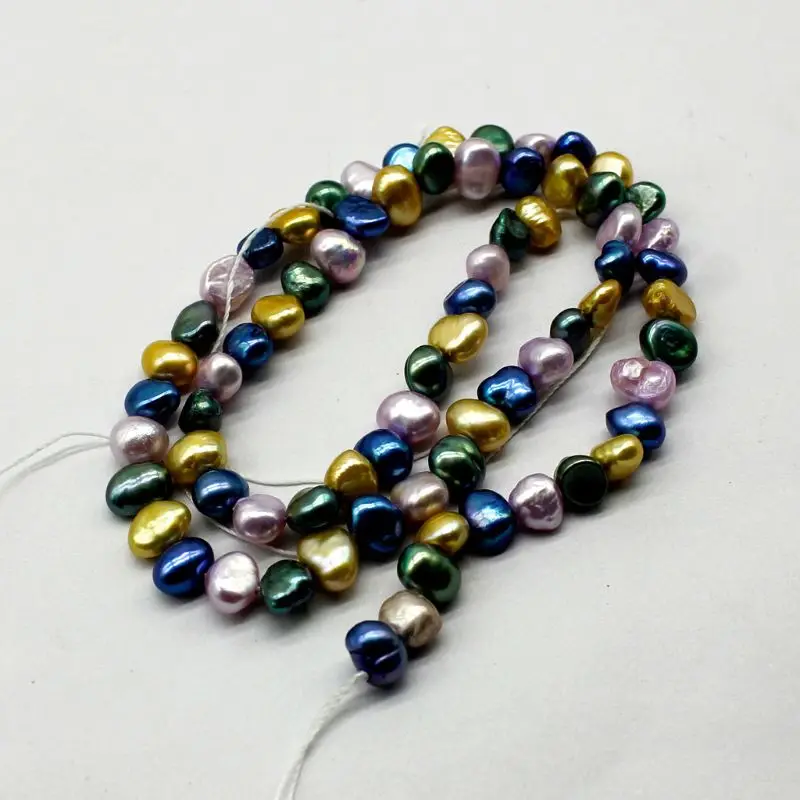 

Freshwater Cultured Pearl Beads Jewelry Making Natural Gemstone Precious 6-7mm