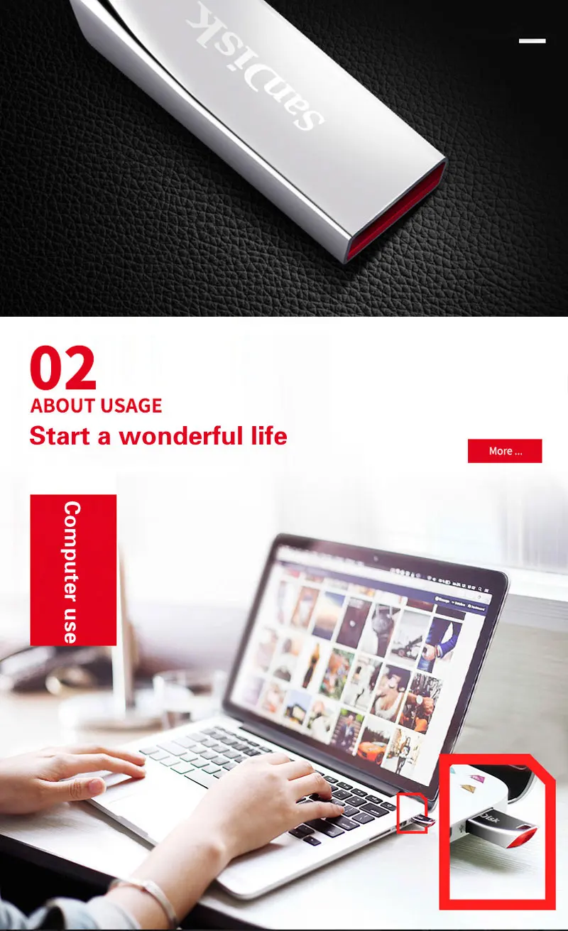 SanDisk флеш-диск USB 2,0 CZ71 мини Флешка 8 ГБ/16 ГБ/32 ГБ/64 Гб высокоскоростная карта памяти, Флеш накопитель U диск устройство для хранения для ПК