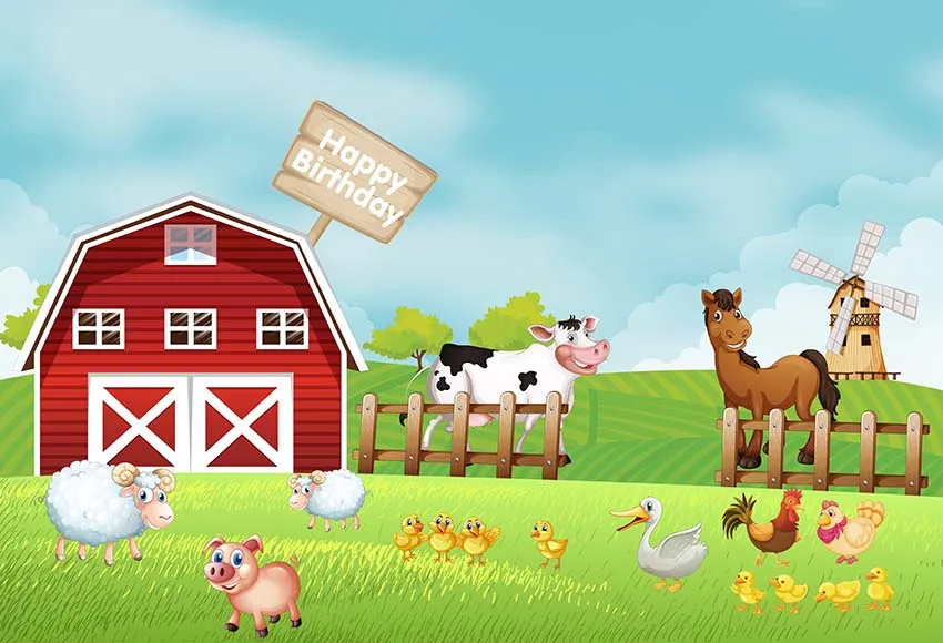 Тонкий Виниловый фон для фотосъемки с изображением Веселая ферма &quot детская