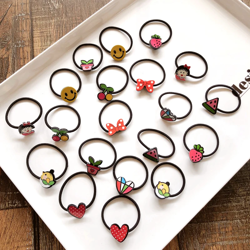 20 шт./компл. девушек разноцветные Мультяшные животные резинкой рот резинка для
