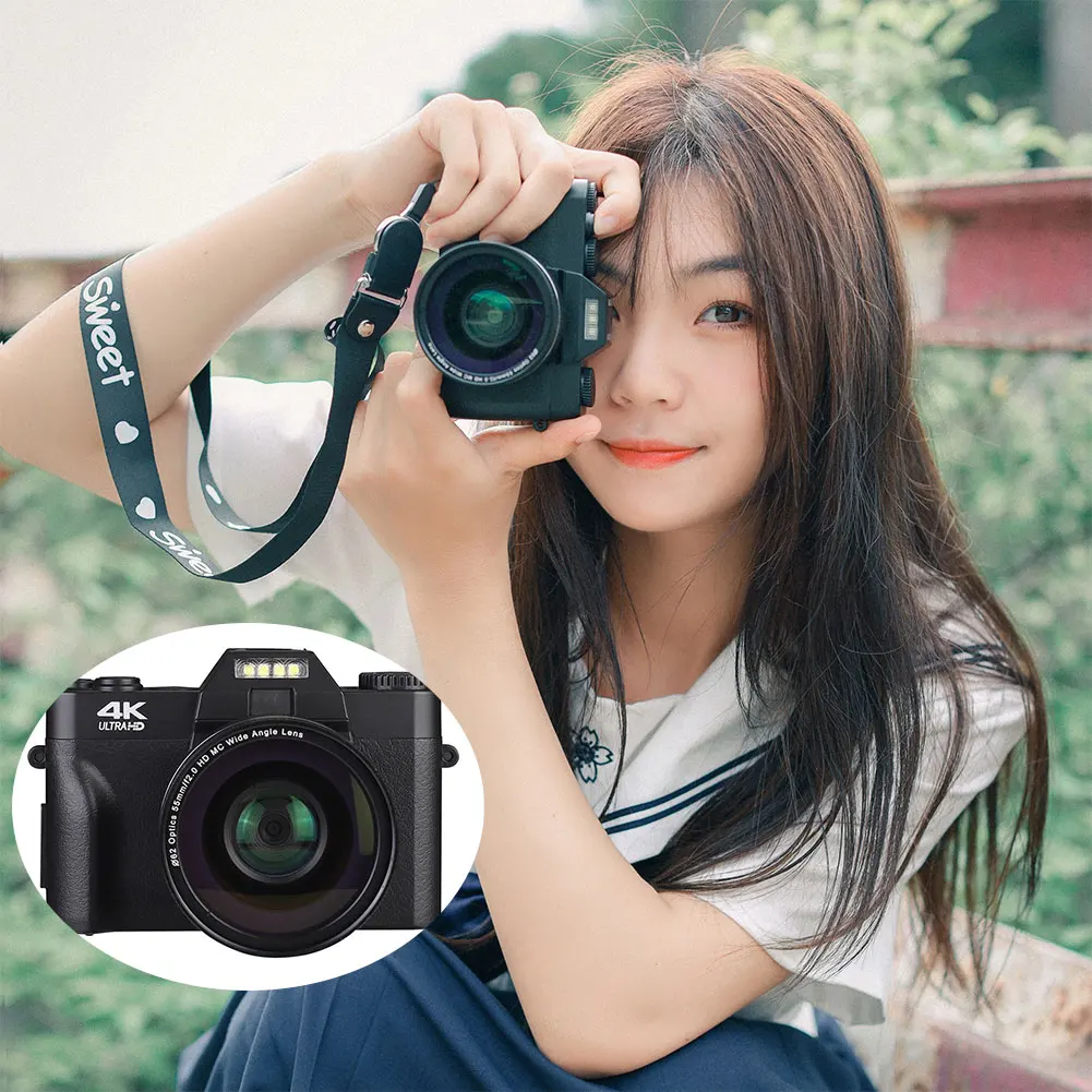 

2021 4K HD 16X цифровая камера Micro Single Retro с Wi-Fi профессиональная цифровая камера Vlog внешний объектив Ручной Селфи
