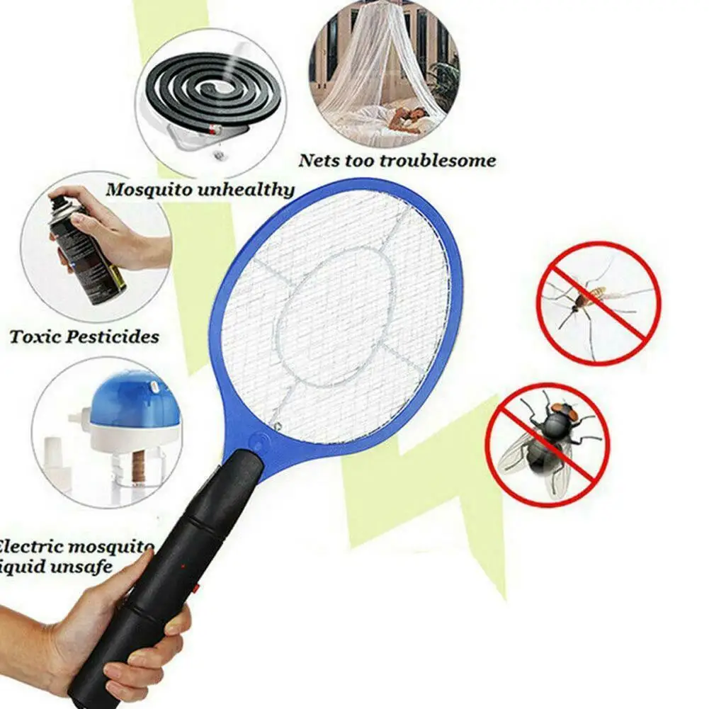 

Operable manual racket electric fly swatter wireless insect home garden pests insects flies mosquitoes Zapper fly swatter killer