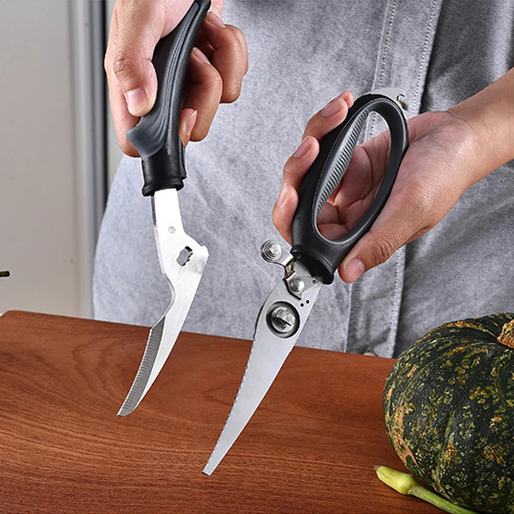 

Multifunctional stainless steel strong scissors sharp household kitchen fish cutting scissors high quality kitchen tools