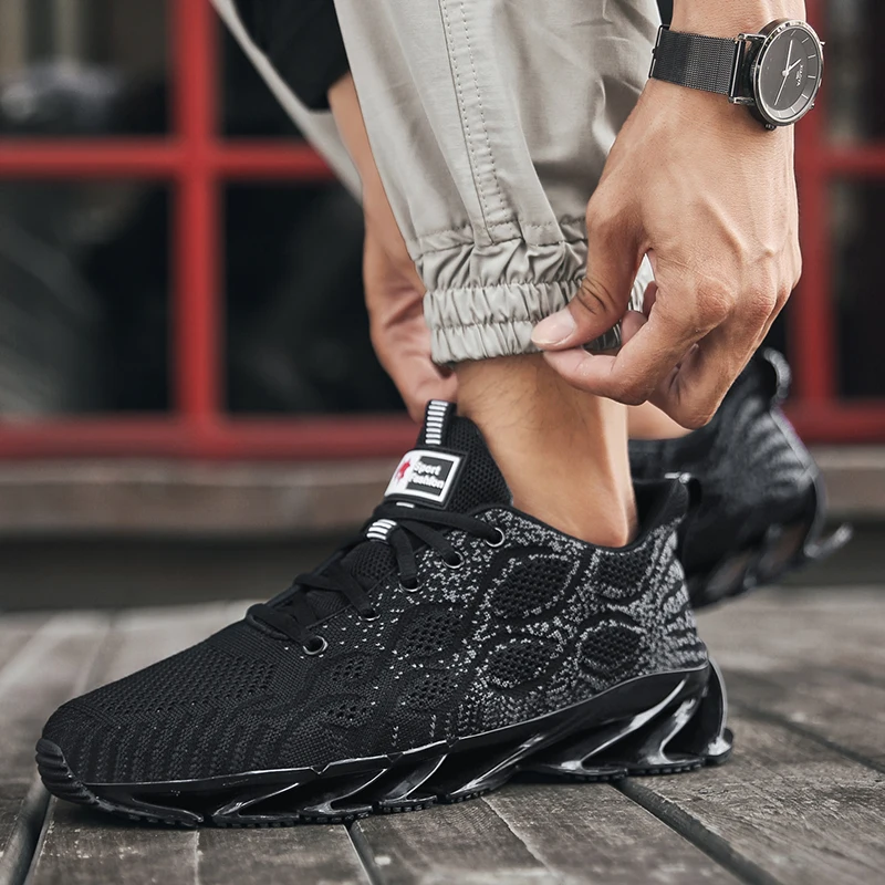 

Large Size Summer Rubber Sole Sport Shoes Male Sports Shoes for Men Sneakers Husband Sports Shoes Sport Men Running Black X044