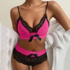 Новинка, женские кружевные топы, одежда для сна, Прозрачный цветочный осенний Новый модный бюстгальтер на бретельках, сексуальные трусы, пижамные наряды