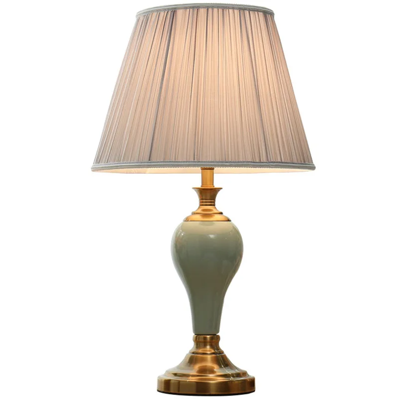 

American Simple Ceramic Ins Style Luxury E27 Table Lamp Is Suitable for Living Room, Bedroom, Coffee Shop and Shopping Mall