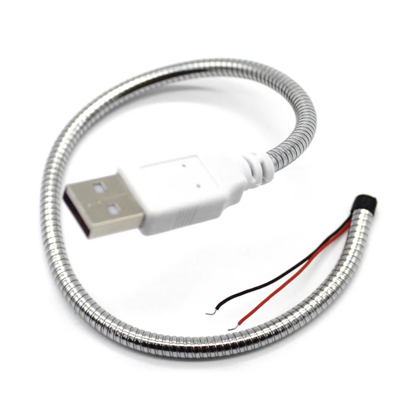 USB красный и черный провод металлический шланг ручной DIY маленький вентилятор