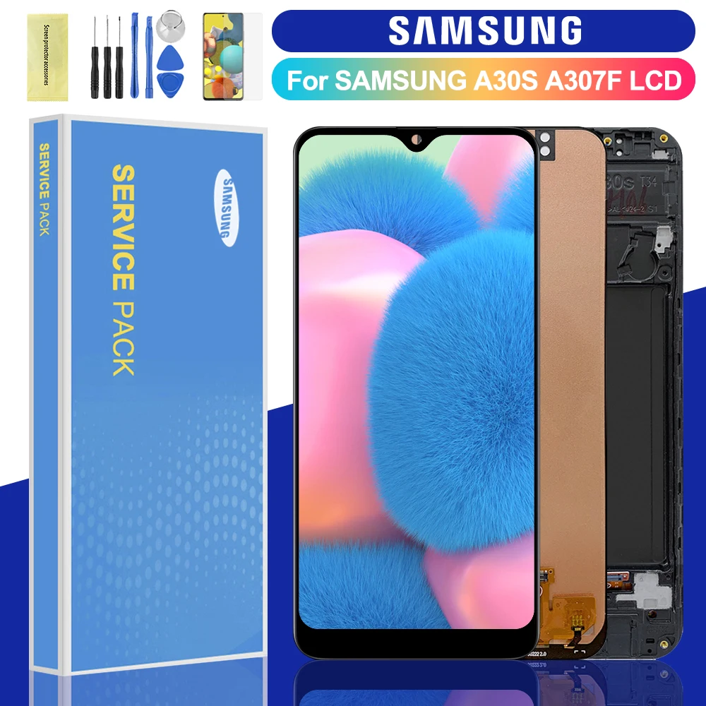 

ЖК-дисплей для Samsung Galaxy A30s, сенсорный экран с дигитайзером в сборе для Samsung Galaxy A30s, A307, A307F, A307G, A307YN, ЖК-экран
