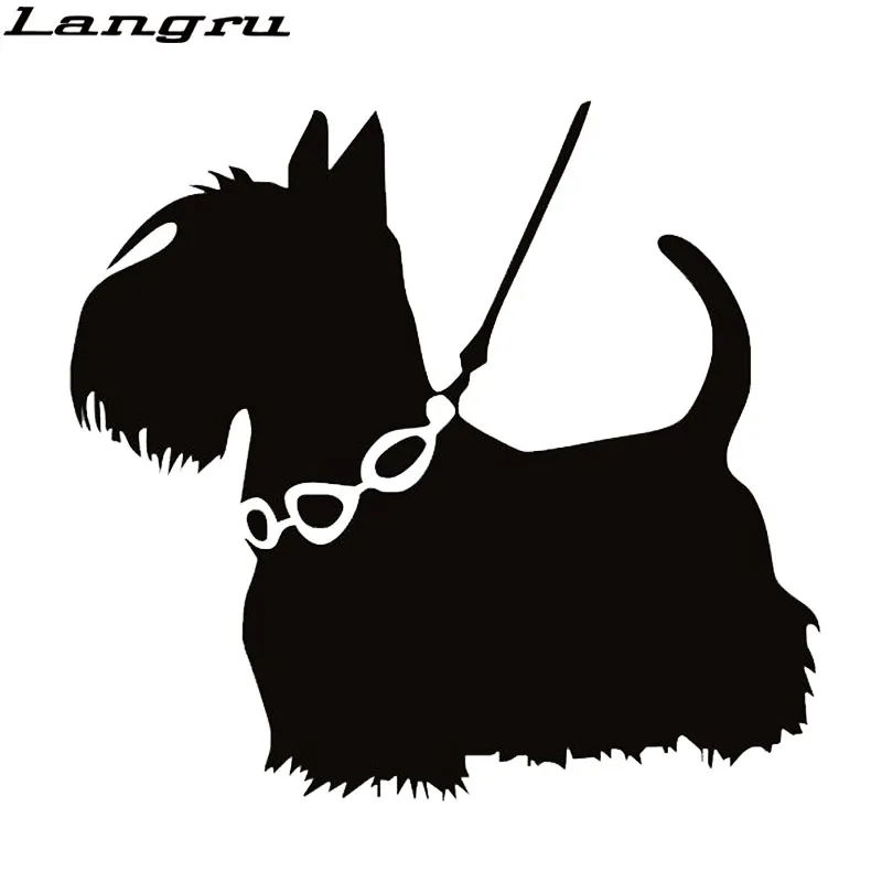 Langru 20 3*19 см шнаузер фотография милые животные виниловые наклейки украшения